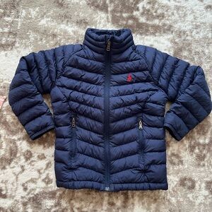 Polo by Ralph Lauren Dark Blue Kids Puffer Full-Zip Jacket Size 5